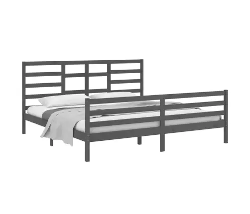 Voodiraam, Hall, Täispuit, 200 X 200 Cm