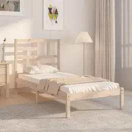 Gultas Rāmis, Masīvkoks, 75X190 Cm, Mazs, Vienvietīgs Vidaxl