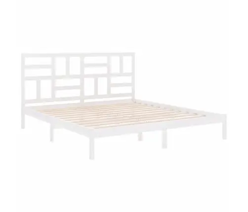 Gultas Rāmis, Balts, Masīvkoks, 200X200 Cm Vidaxl