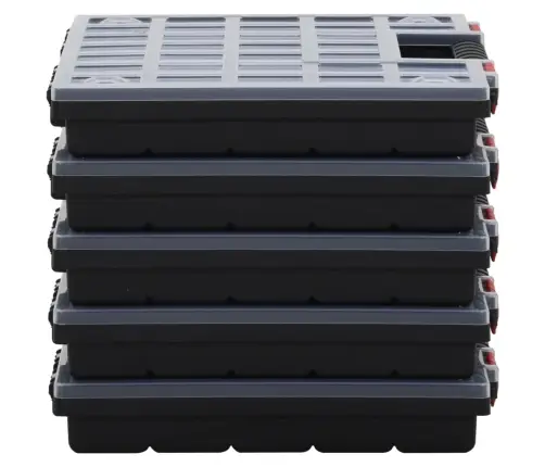 Kastes Ar Nodalījumiem, 10 Gab., 40X30X5 Cm, Polipropilēns Vidaxl