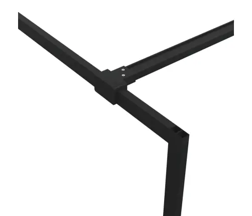 Dušas Siena, 90X195 Cm, Daļēji Matēts Esg Stikls, Melna Vidaxl