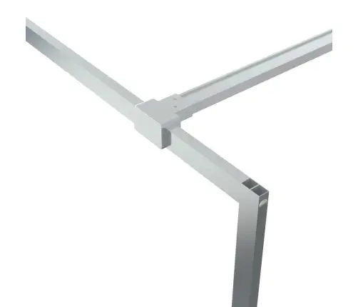 Dušo Sienelė, Sidabrinė, 90X195cm Esg Stiklas, Skaidri