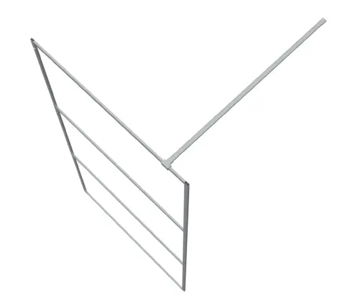 Dušo Sienelė, Sidabrinė, 100X195cm Esg Stiklas, Skaidri