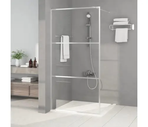 Dušo Sienelė, Sidabrinė, 100X195cm Esg Stiklas, Skaidri