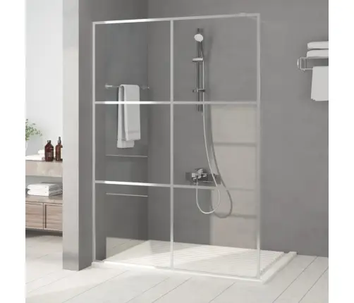 Dušas Siena, 140X195 Cm, Caurspīdīgs Esg Stikls, Sudrabaina Vidaxl