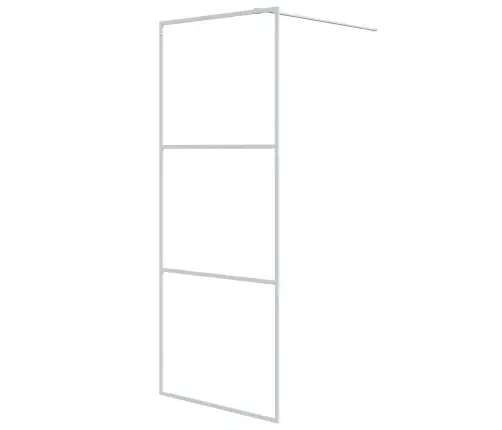 Dušas Siena, 80X195 Cm, Caurspīdīgs Esg Stikls, Balta Vidaxl