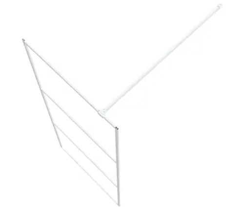 Dušas Siena, 80X195 Cm, Caurspīdīgs Esg Stikls, Balta Vidaxl