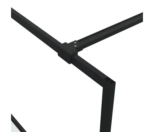 Dušas Siena, 90X195 Cm, Daļēji Matēts Esg Stikls, Melna Vidaxl