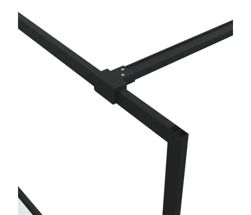 Dušas Siena, 140X195 Cm, Daļēji Matēts Esg Stikls, Melna Vidaxl