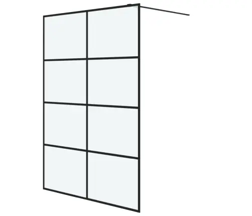 Dušas Siena, 140X195 Cm, Matēts Esg Stikls, Melna Vidaxl