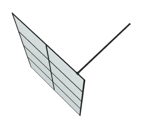 Dušas Siena, 140X195 Cm, Matēts Esg Stikls, Melna Vidaxl