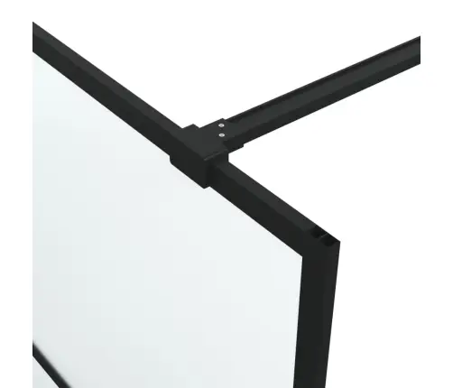 Dušas Siena, 140X195 Cm, Matēts Esg Stikls, Melna Vidaxl