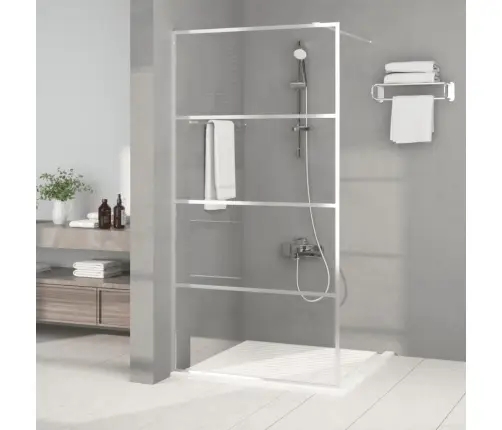 Dušas Siena, 100X195 Cm, Caurspīdīgs Esg Stikls, Sudrabaina Vidaxl