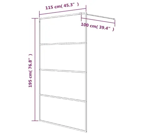 Dušo Sienelė, Sidabrinė, 115X195cm Esg Stiklas, Skaidri