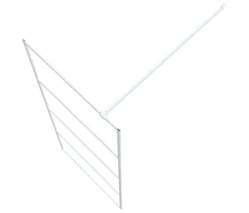 Dušas Siena, Caurspīdīgs Esg Stikls, 80X195 Cm, Balta Vidaxl