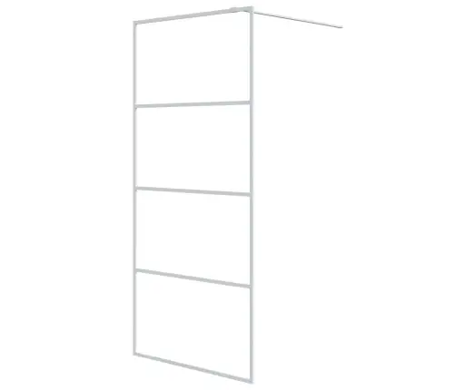 Dušas Siena, 90X195 Cm, Caurspīdīgs Esg Stikls, Balta Vidaxl