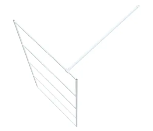 Dušas Siena, 90X195 Cm, Caurspīdīgs Esg Stikls, Balta Vidaxl