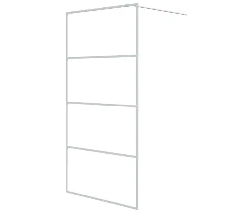 Dušas Siena, 100X195 Cm, Caurspīdīgs Esg Stikls, Balta Vidaxl