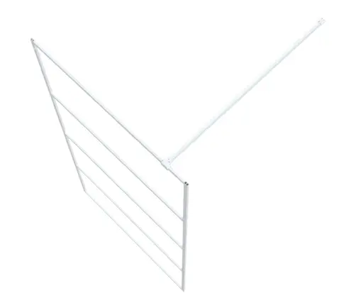 Dušas Siena, 100X195 Cm, Caurspīdīgs Esg Stikls, Balta Vidaxl