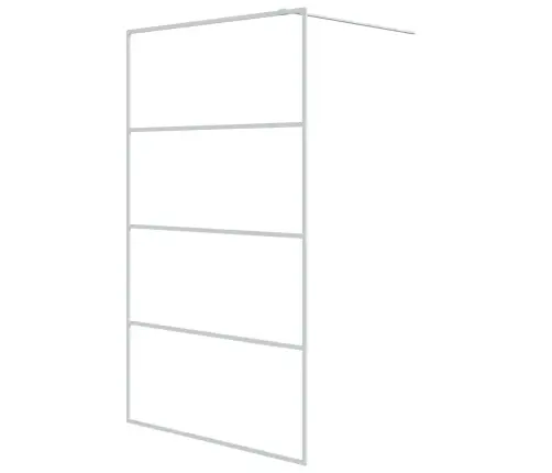 Dušas Siena, 115X195 Cm, Caurspīdīgs Esg Stikls, Balta Vidaxl