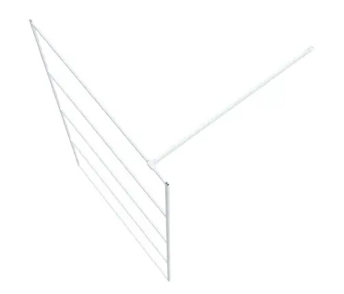 Dušas Siena, 115X195 Cm, Caurspīdīgs Esg Stikls, Balta Vidaxl