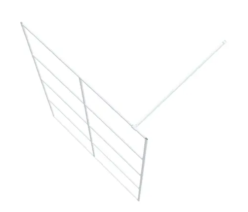 Dušo Sienelė, Baltos Spalvos, 140X195cm Skaidrus Esg Stiklas