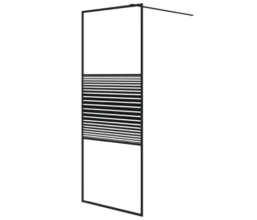 Dušas Siena, Caurspīdīgs Esg Stikls, 80X195 Cm, Melna Vidaxl