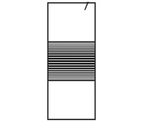Dušas Siena, Caurspīdīgs Esg Stikls, 80X195 Cm, Melna Vidaxl