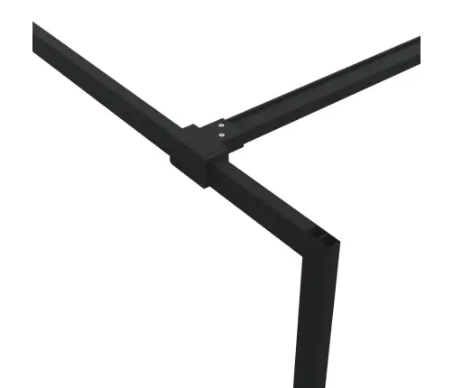 Dušas Siena, Caurspīdīgs Esg Stikls, 80X195 Cm, Melna Vidaxl