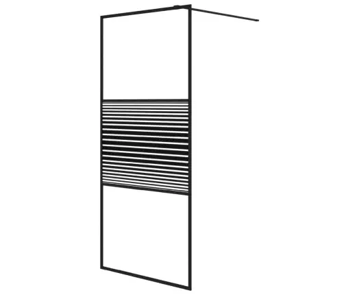 Dušas Siena, Caurspīdīgs Esg Stikls, 90X195 Cm, Melna Vidaxl
