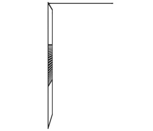 Dušas Siena, Caurspīdīgs Esg Stikls, 90X195 Cm, Melna Vidaxl