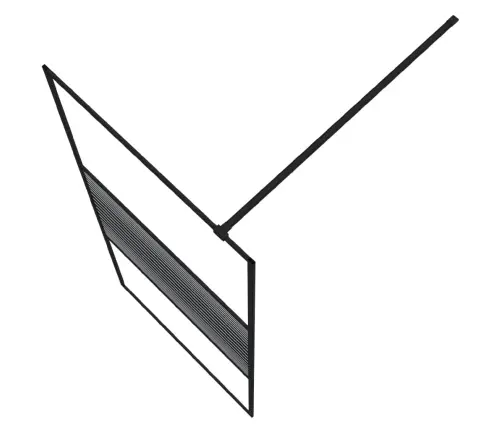 Dušas Siena, Caurspīdīgs Esg Stikls, 90X195 Cm, Melna Vidaxl