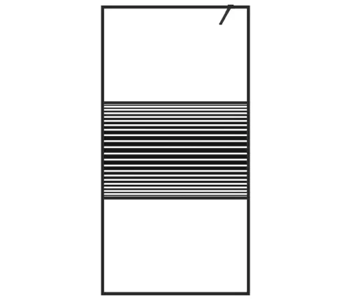 Dušas Siena, Caurspīdīgs Esg Stikls, 100X195 Cm, Melna Vidaxl