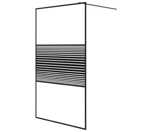 Dušas Siena, Caurspīdīgs Esg Stikls, 115X195 Cm, Melna Vidaxl