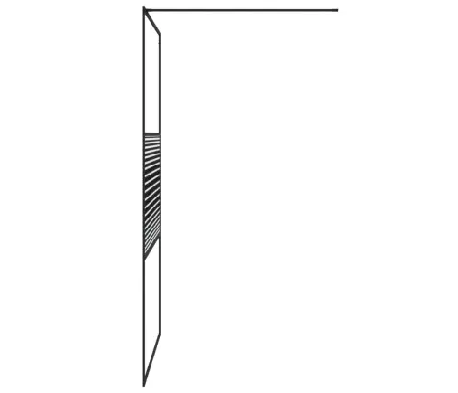 Dušas Siena, Caurspīdīgs Esg Stikls, 115X195 Cm, Melna Vidaxl