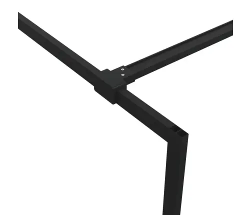 Dušas Siena, Caurspīdīgs Esg Stikls, 115X195 Cm, Melna Vidaxl