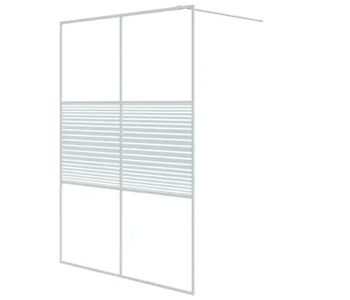 Dušas Siena, 140X195 Cm, Caurspīdīgs Esg Stikls, Balta Vidaxl