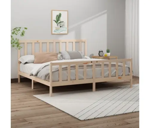 Gulta Bez Matrača, 200X200 Cm, Priedes Masīvkoks Vidaxl