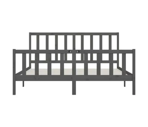 Voodiraam, Hall, Täispuit, 200 X 200 Cm