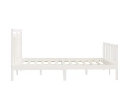 Gultas Rāmis, Balts, Priedes Masīvkoks, 160X200 Cm Vidaxl