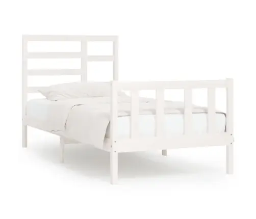 Voodiraam Ilma Madratsita, Valge, 90 X 200 cm Männipuit