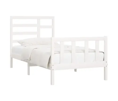 Voodiraam Ilma Madratsita, Valge, 90 X 200 cm Männipuit