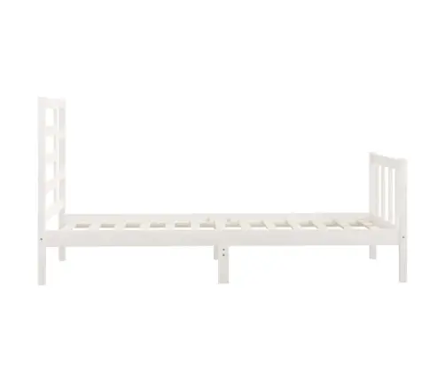 Voodiraam Ilma Madratsita, Valge, 90 X 200 cm Männipuit