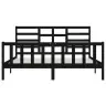 Gultas Rāmis, Melns, Priedes Masīvkoks, 200X200 Cm Vidaxl