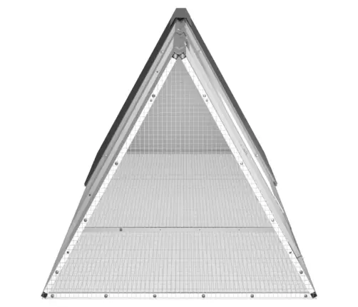 Trušu Būris, Pelēks, 302,5X80,5X71 Cm, Cinkots Tērauds Vidaxl