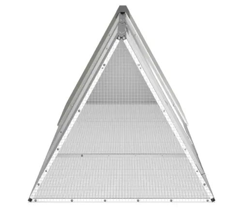 Trušu Būris, Pelēks, 302,5X80,5X71 Cm, Cinkots Tērauds Vidaxl