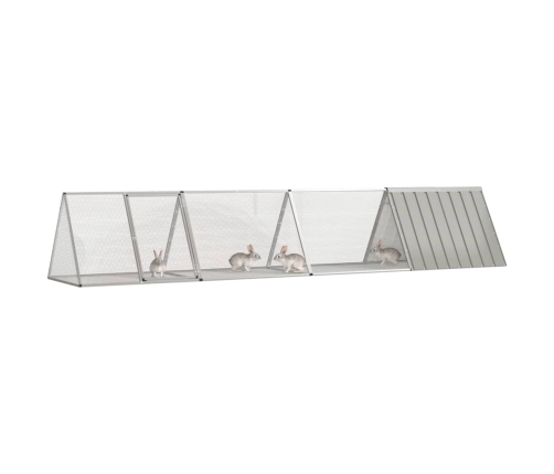 Triušių Narvas, Pilkas, 403,5X80,5X71cm Galvanizuotas Plienas