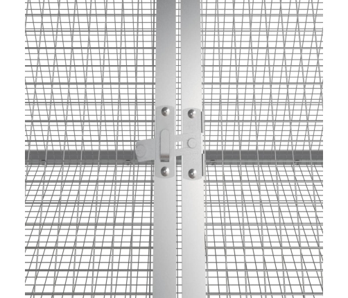 Triušių Narvas, Pilkas, 403,5X80,5X71cm Galvanizuotas Plienas