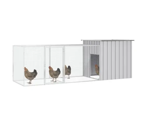 Vistu Būris, Pelēks, 300X91X100 Cm, Cinkots Tērauds Vidaxl