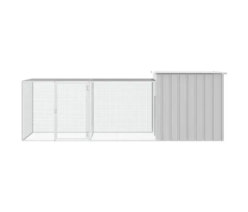 Vistu Būris, Pelēks, 300X91X100 Cm, Cinkots Tērauds Vidaxl